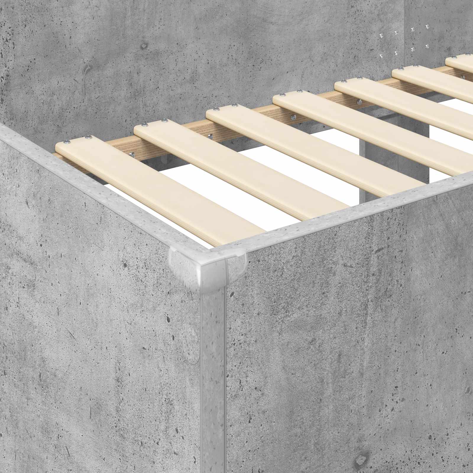 Bunk Bed voor Kinderen Beton Grijs 100 x 200 cm Bewerkt hout