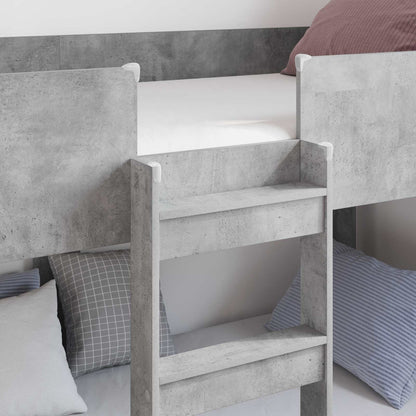 Bunk Bed voor Kinderen Beton Grijs 100 x 200 cm Bewerkt hout