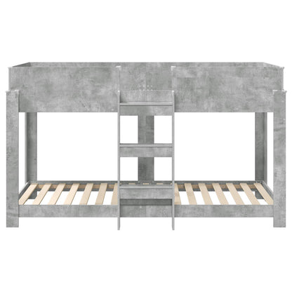 Bunk Bed voor Kinderen Beton Grijs 100 x 200 cm Bewerkt hout