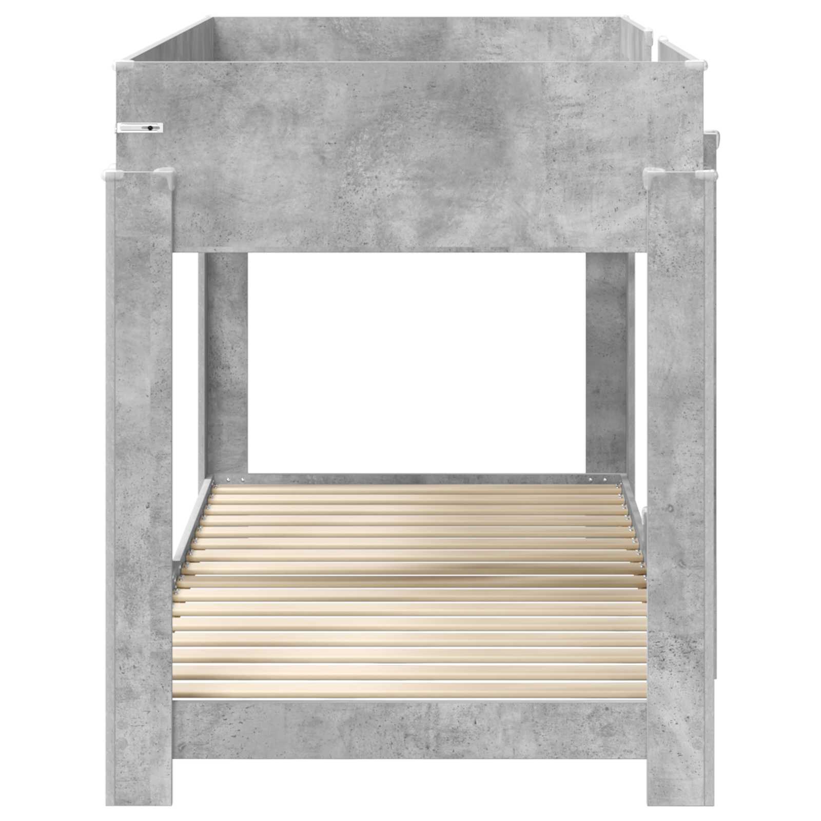 Bunk Bed voor Kinderen Beton Grijs 100 x 200 cm Bewerkt hout