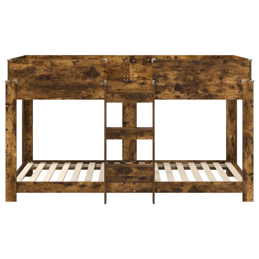 Bunk Bed voor Kinderen Gerookt eiken 100 x 200 cm Bewerkt hout