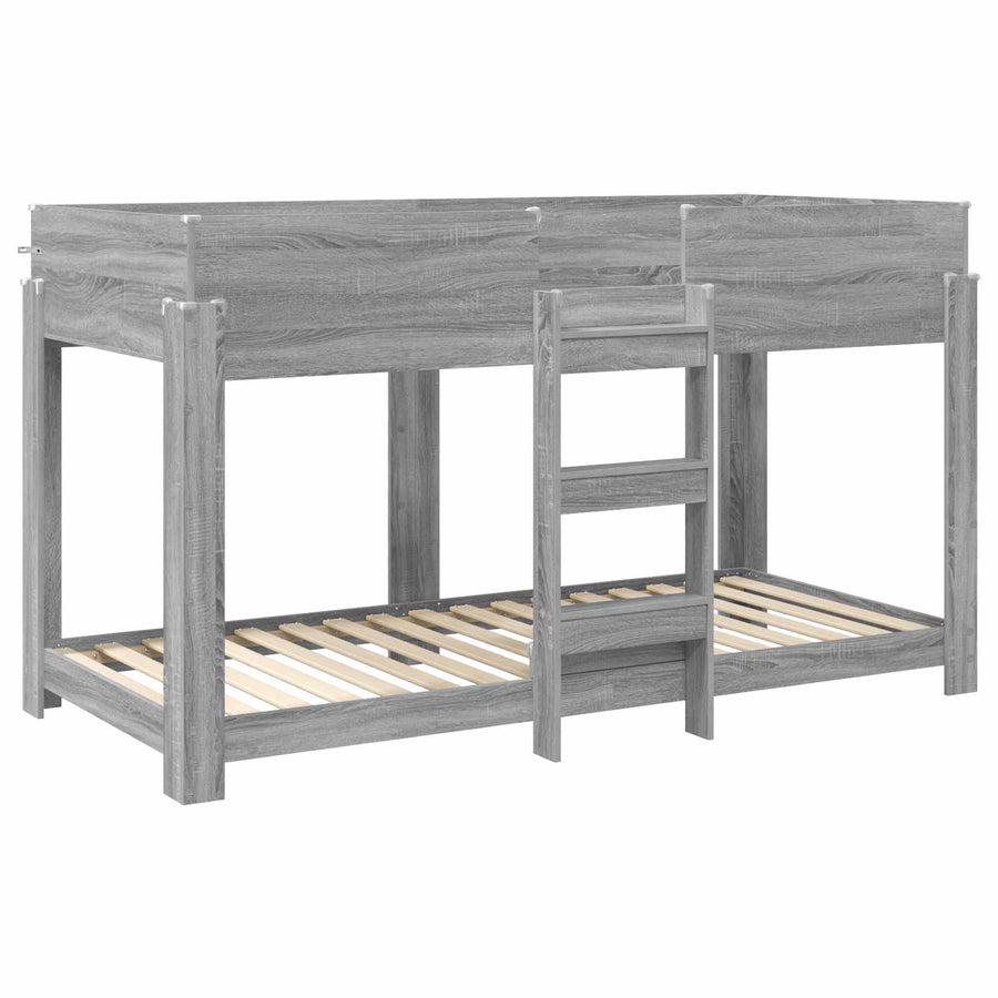Bunk Bed voor Kinderen Grijs Sonoma 100 x 200 cm Bewerkt hout