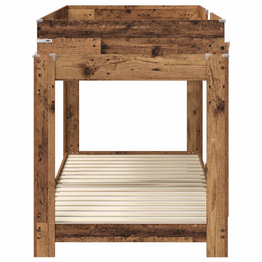 Bunk Bed voor Kinderen Oudhout 100 x 200 cm Bewerkt hout