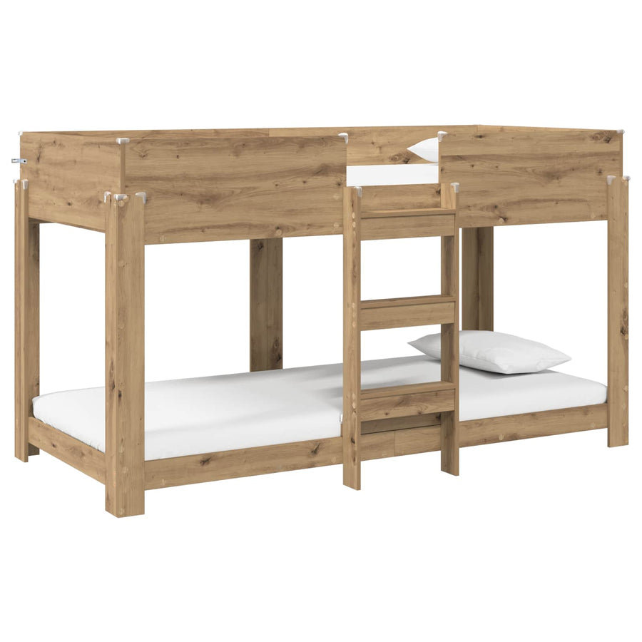 Bunk Bed voor Kinderen Artisan Eiken 100 x 200 cm Bewerkt hout