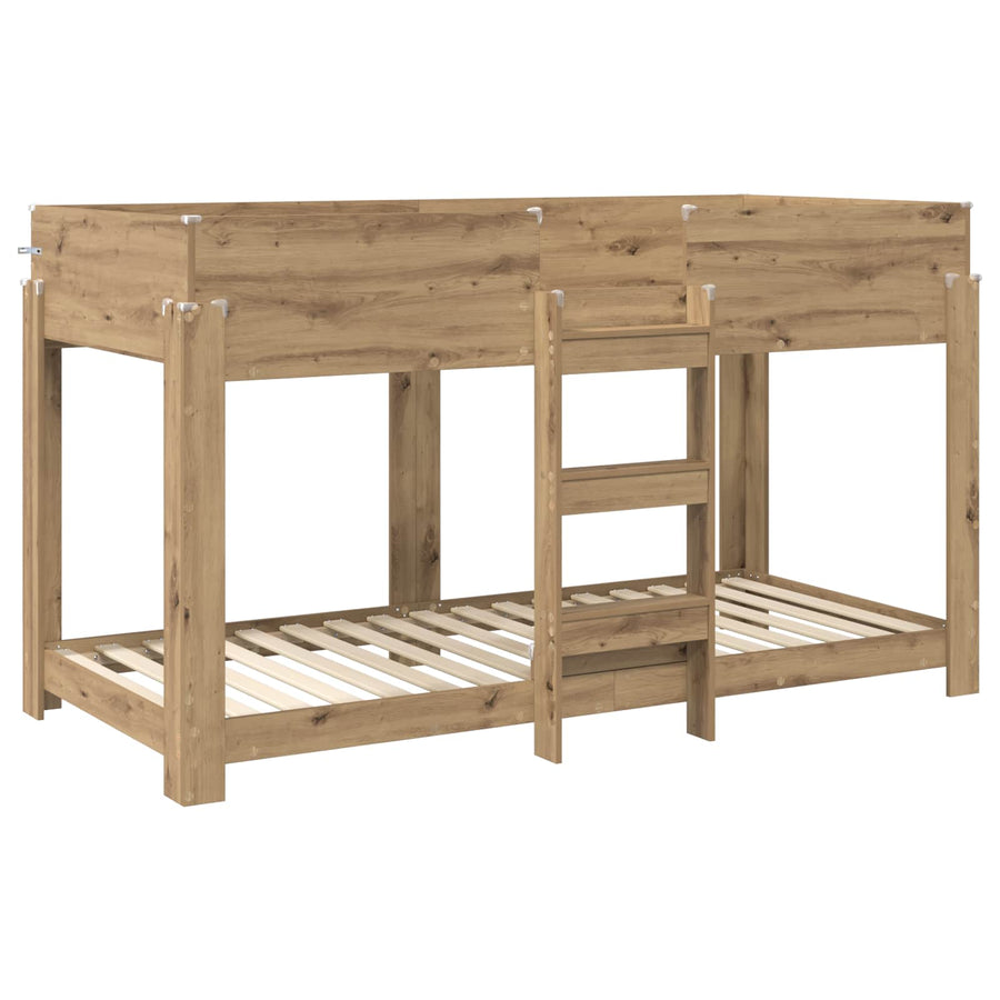 Bunk Bed voor Kinderen Artisan Eiken 100 x 200 cm Bewerkt hout