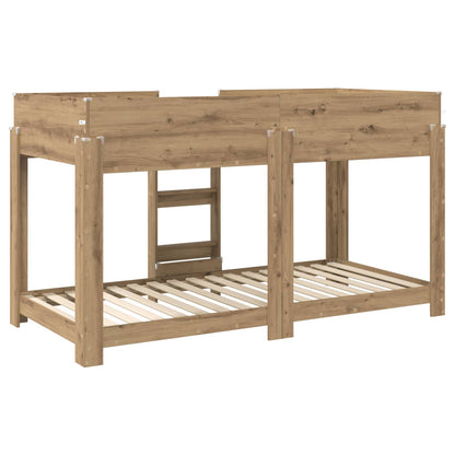 Bunk Bed voor Kinderen Artisan Eiken 100 x 200 cm Bewerkt hout