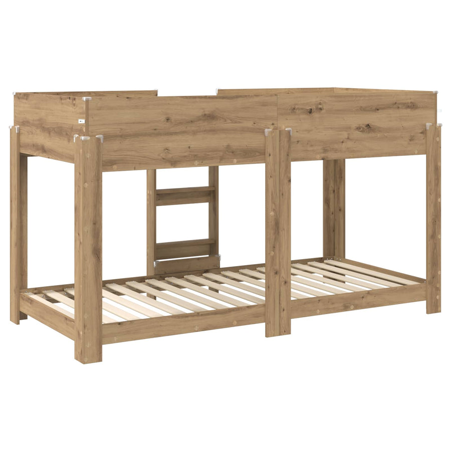 Bunk Bed voor Kinderen Artisan Eiken 100 x 200 cm Bewerkt hout