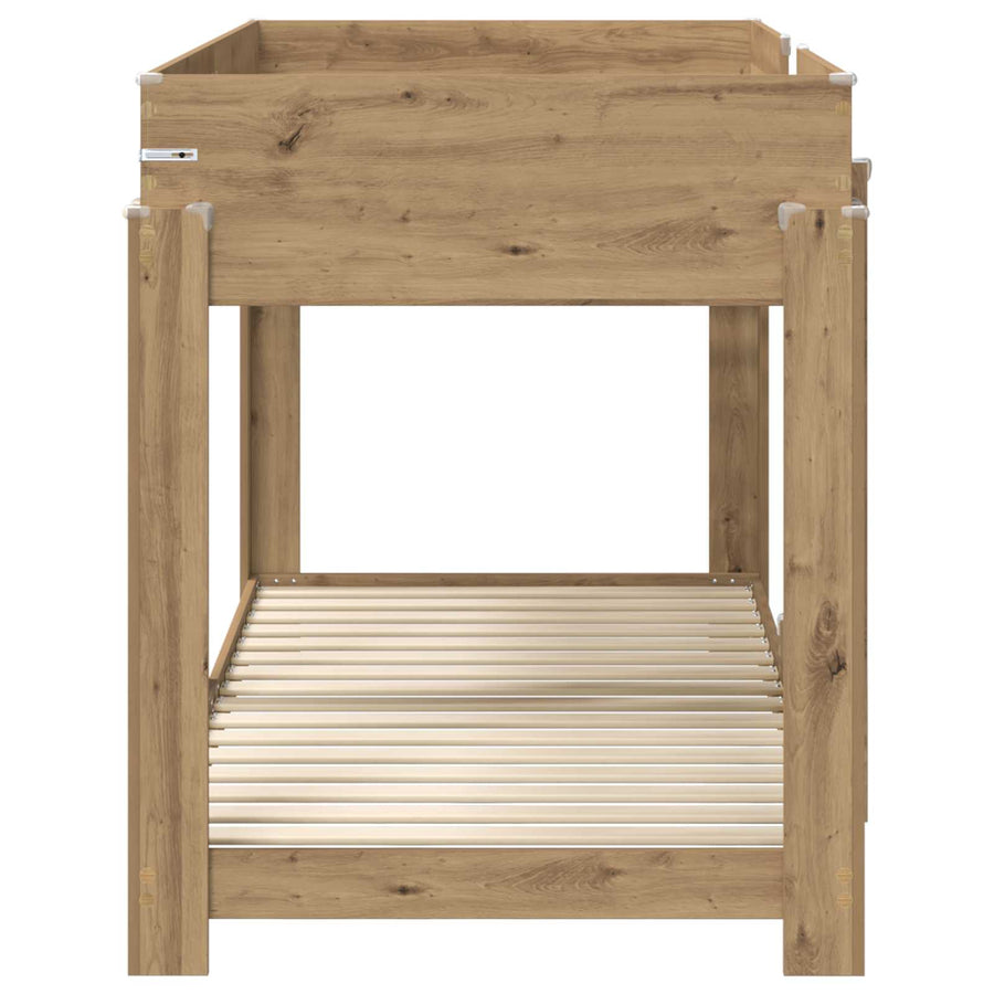 Bunk Bed voor Kinderen Artisan Eiken 100 x 200 cm Bewerkt hout