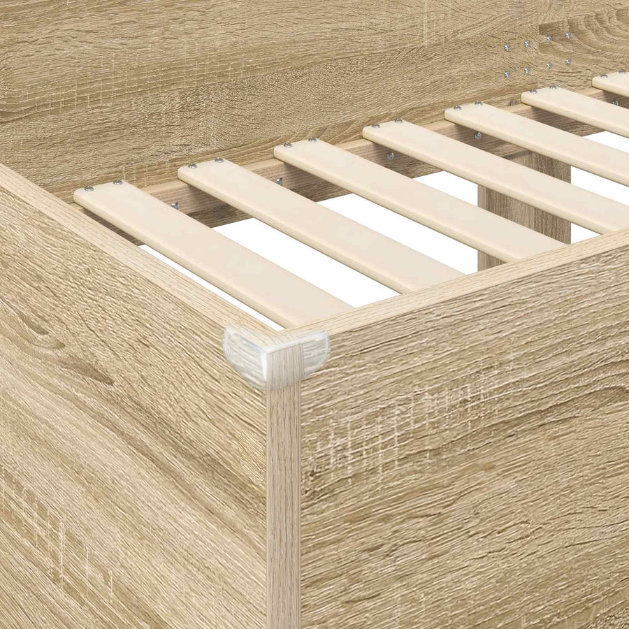 Bunk Bed voor Kinderen Sonoma Eiken 100 x 200 cm Bewerkt hout