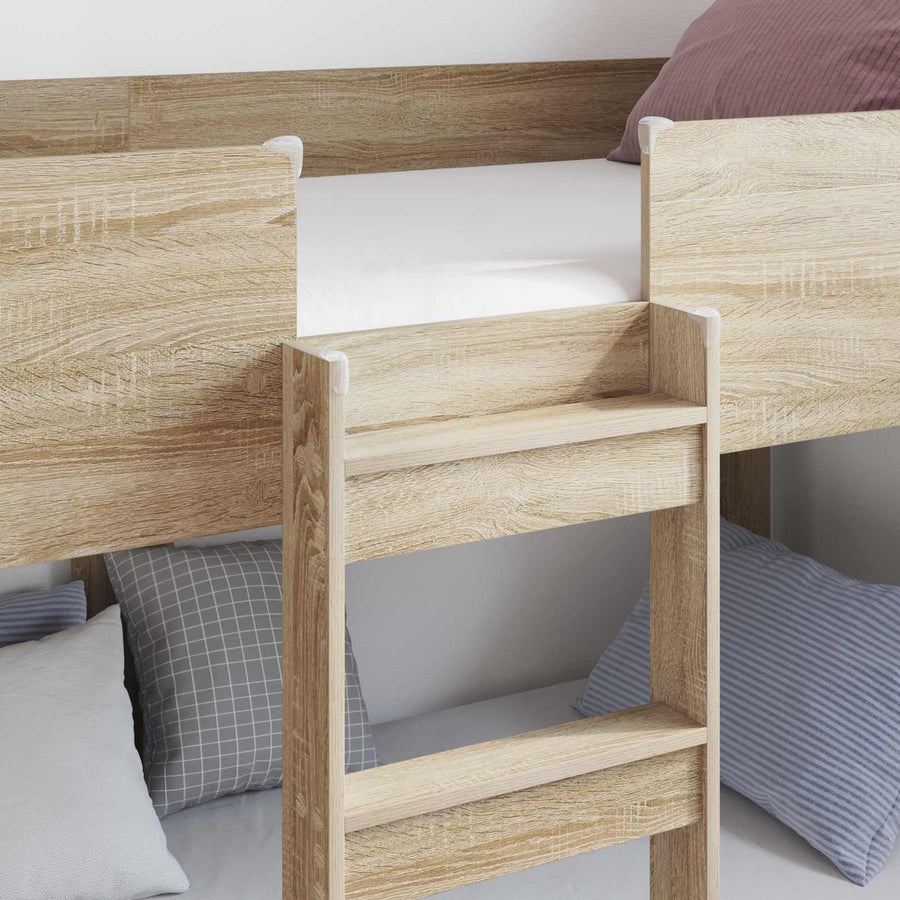 Bunk Bed voor Kinderen Sonoma Eiken 100 x 200 cm Bewerkt hout