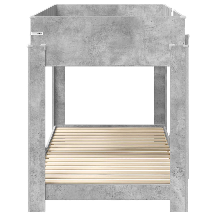 Bunk Bed voor Kinderen Beton Grijs 100 x 200 cm Bewerkt hout