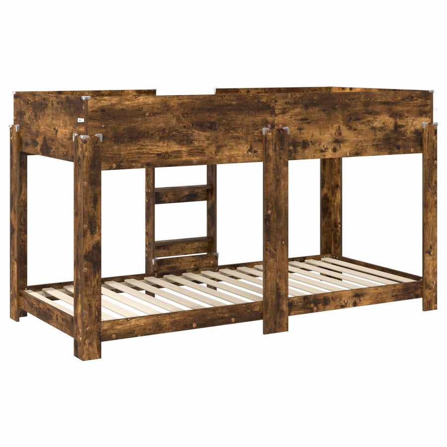 Bunk Bed voor Kinderen Gerookt eiken 100 x 200 cm Bewerkt hout