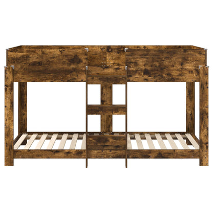 Bunk Bed voor Kinderen Gerookt eiken 100 x 200 cm Bewerkt hout
