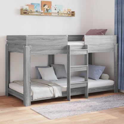 Bunk Bed voor Kinderen Grijs Sonoma 100 x 200 cm Bewerkt hout