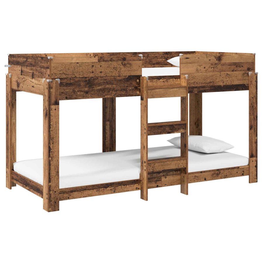 Bunk Bed voor Kinderen Oudhout 100 x 200 cm Bewerkt hout