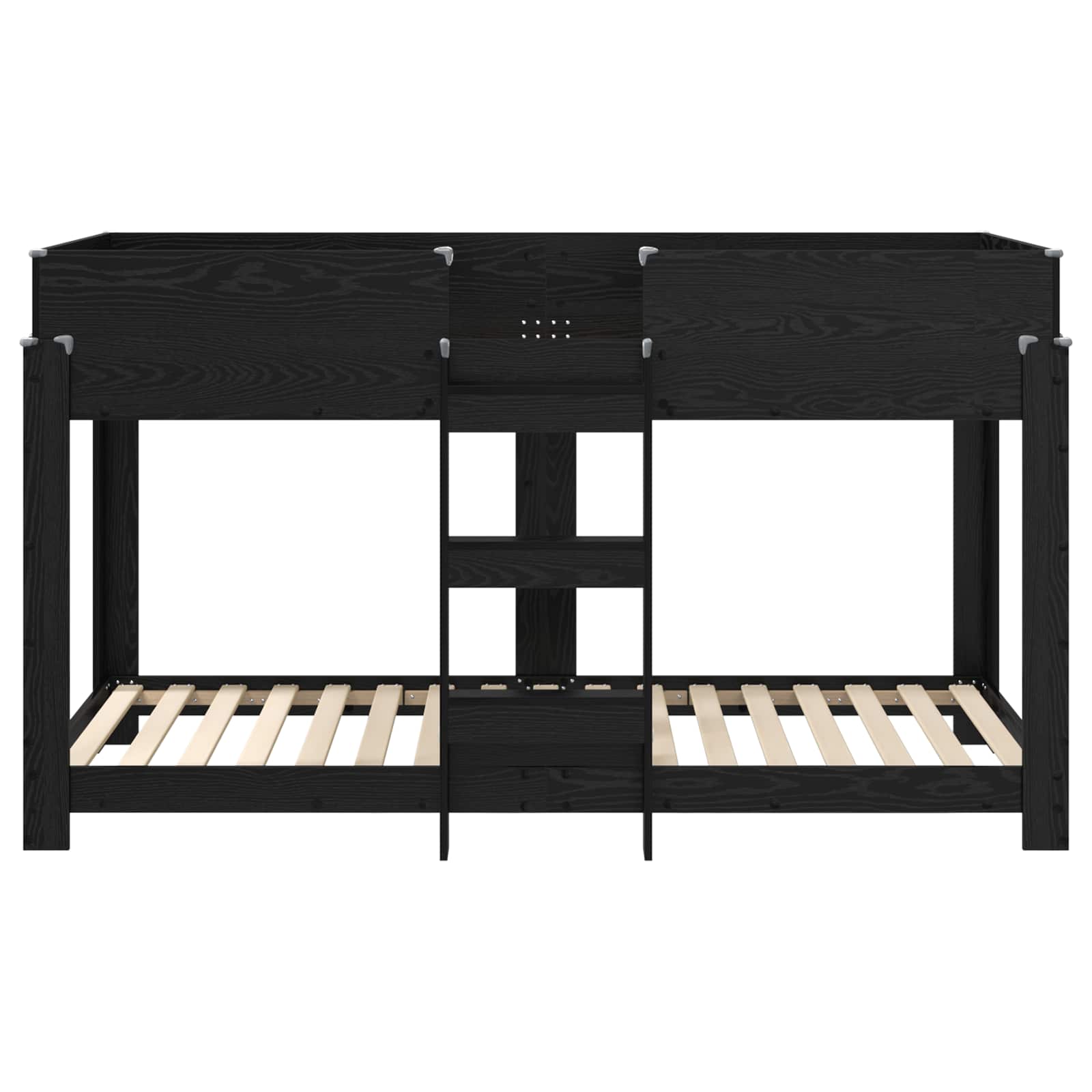 Bunk Bed voor Kinderen Zwart Eiken 90 x 200 cm Bewerkt hout