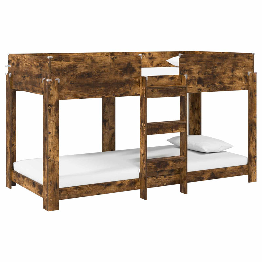 Bunk Bed voor Kinderen Gerookt eiken 90 x 200 cm Bewerkt hout