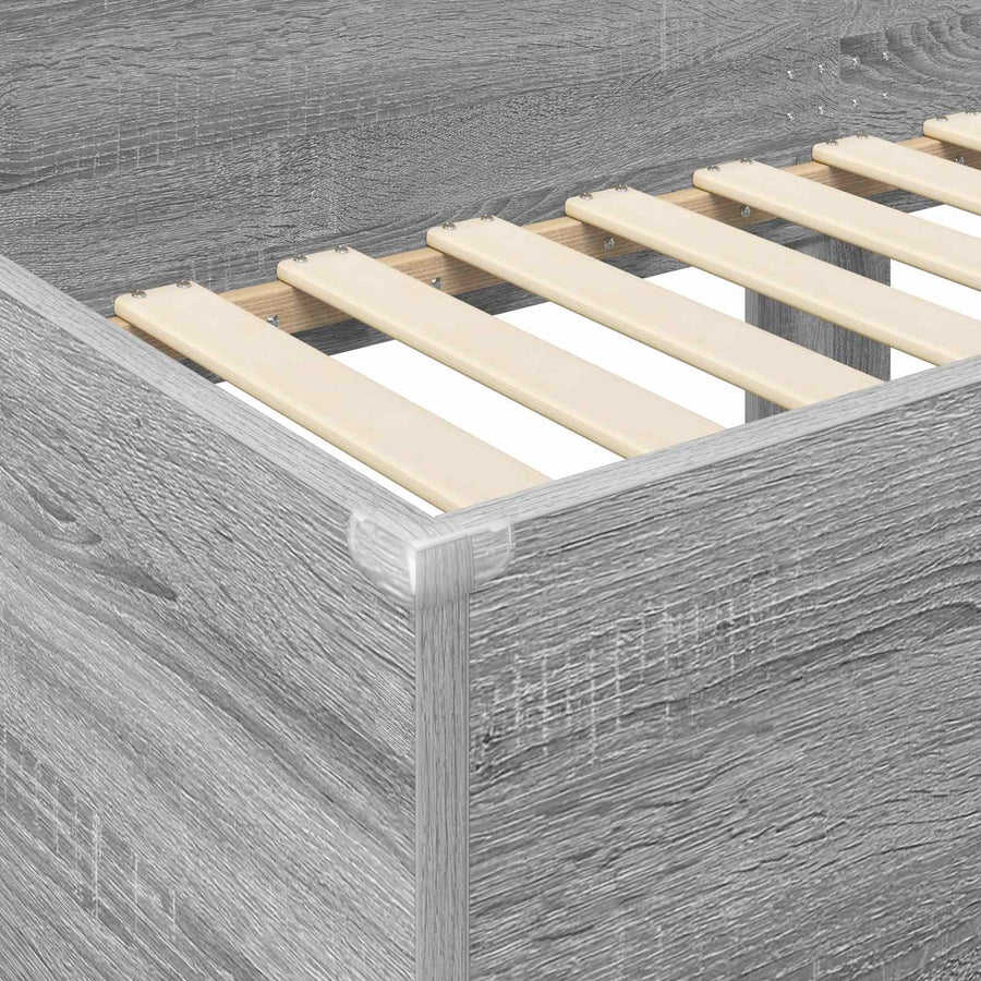 Bunk Bed voor Kinderen Grijs Sonoma 90 x 200 cm Bewerkt hout