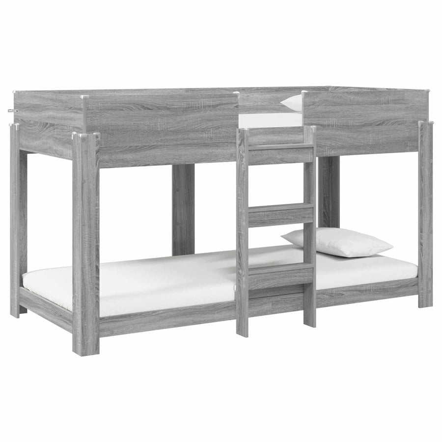 Bunk Bed voor Kinderen Grijs Sonoma 90 x 200 cm Bewerkt hout
