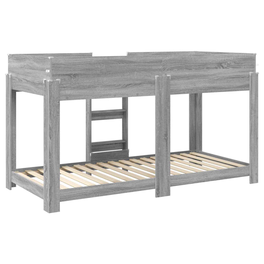 Bunk Bed voor Kinderen Grijs Sonoma 90 x 200 cm Bewerkt hout