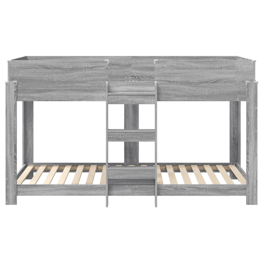 Bunk Bed voor Kinderen Grijs Sonoma 90 x 200 cm Bewerkt hout