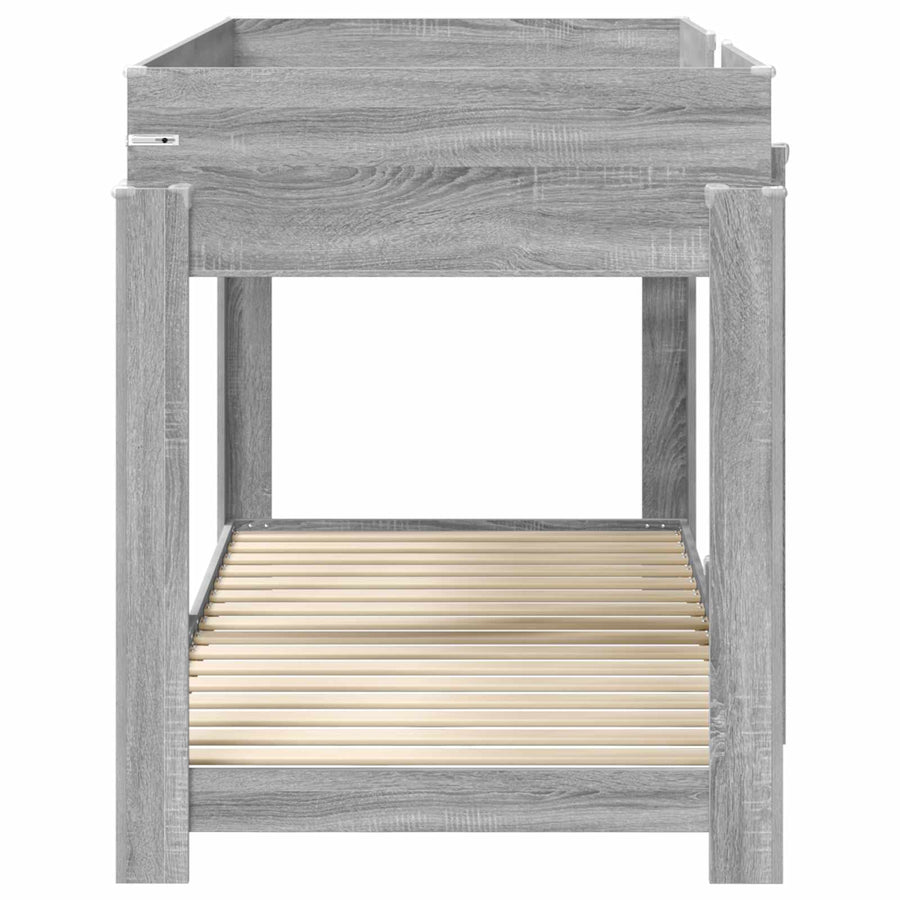 Bunk Bed voor Kinderen Grijs Sonoma 90 x 200 cm Bewerkt hout
