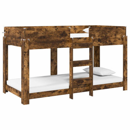 Bunk Bed voor Kinderen Gerookt eiken 100 x 190 cm Bewerkt hout