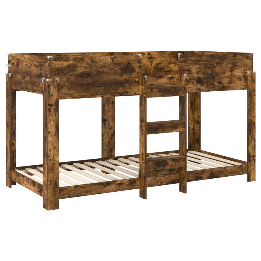 Bunk Bed voor Kinderen Gerookt eiken 100 x 190 cm Bewerkt hout
