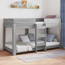 Bunk Bed voor Kinderen Grijs Sonoma 100 x 190 cm Bewerkt hout