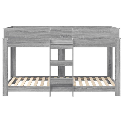 Bunk Bed voor Kinderen Grijs Sonoma 100 x 190 cm Bewerkt hout