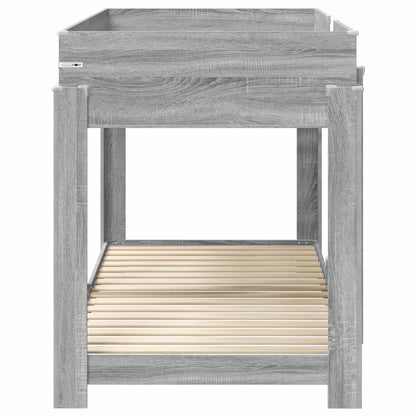Bunk Bed voor Kinderen Grijs Sonoma 100 x 190 cm Bewerkt hout