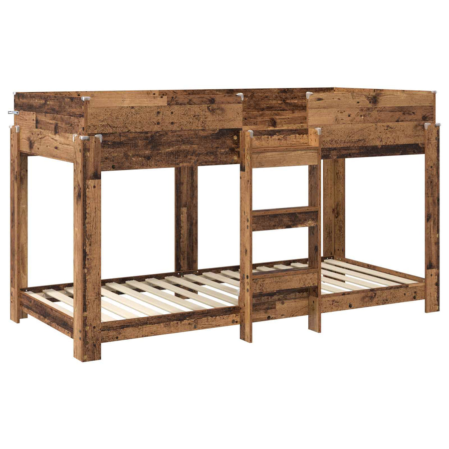 Bunk Bed voor Kinderen Oudhout 100 x 190 cm Bewerkt hout