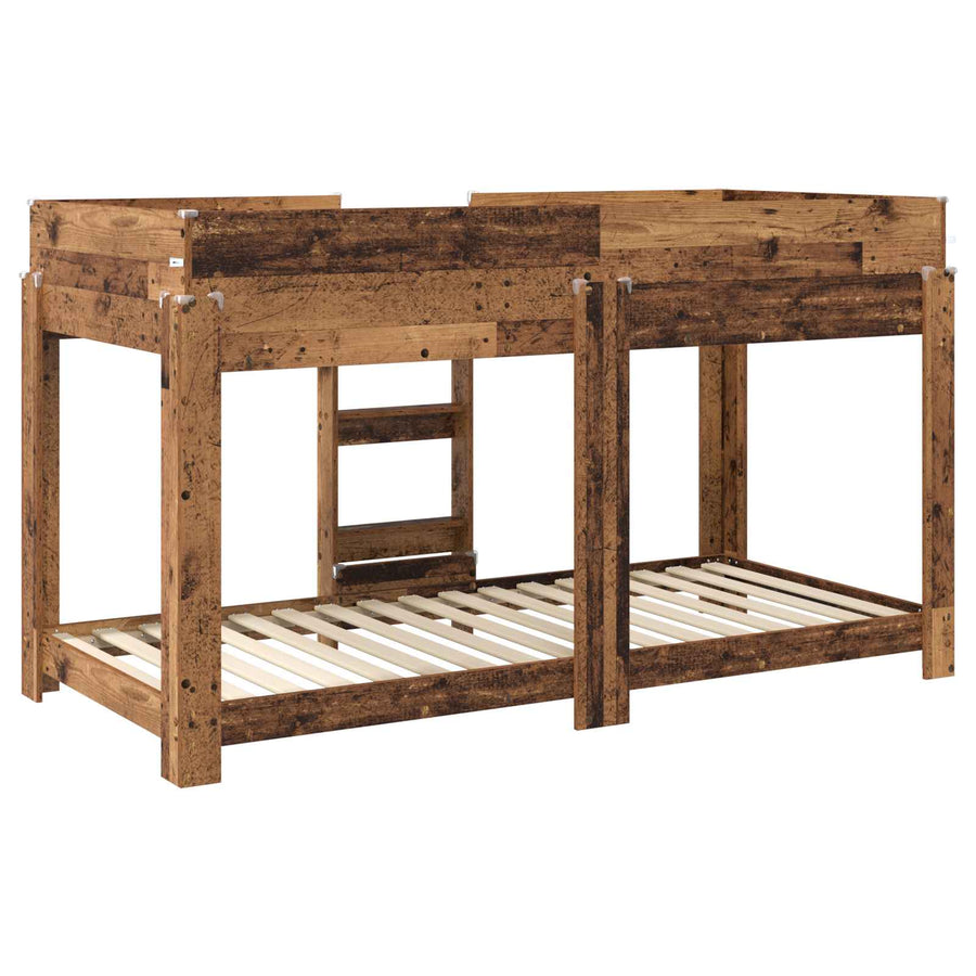 Bunk Bed voor Kinderen Oudhout 100 x 190 cm Bewerkt hout