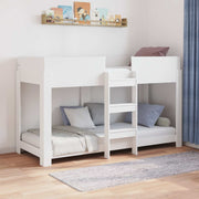 Stapelbed kinderen 190x75 cm wit bewerkt hout
