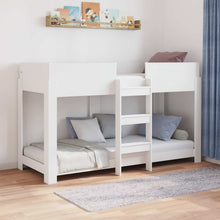 Bunk Bed voor Kinderen met matras Wit 80 x 190 cm Bewerkt hout