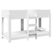 Bunk Bed voor Kinderen met matras Wit 80 x 190 cm Bewerkt hout
