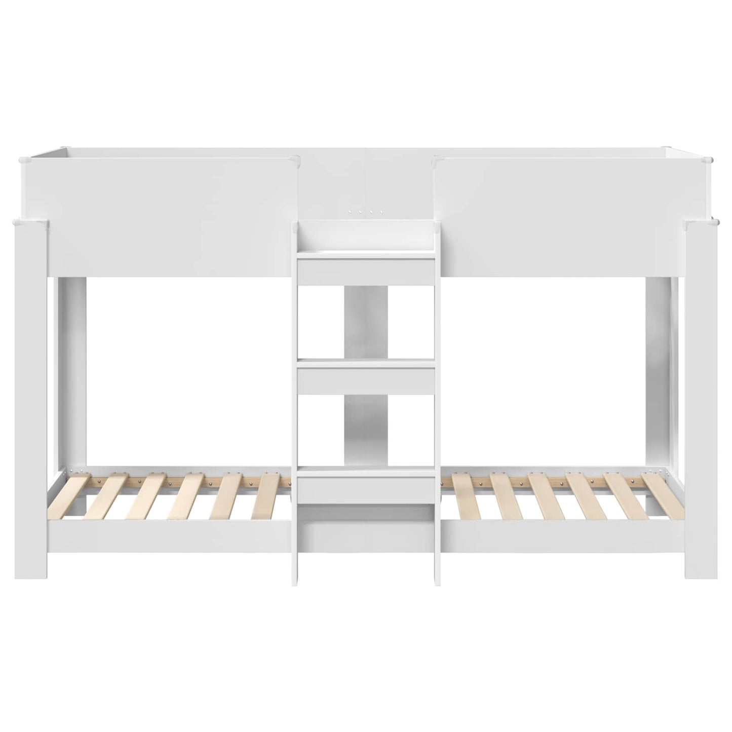 Bunk Bed voor Kinderen met matras Wit 80 x 190 cm Bewerkt hout