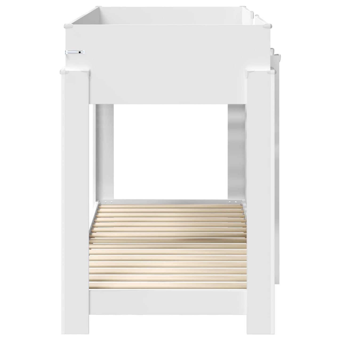 Bunk Bed voor Kinderen met matras Wit 80 x 190 cm Bewerkt hout