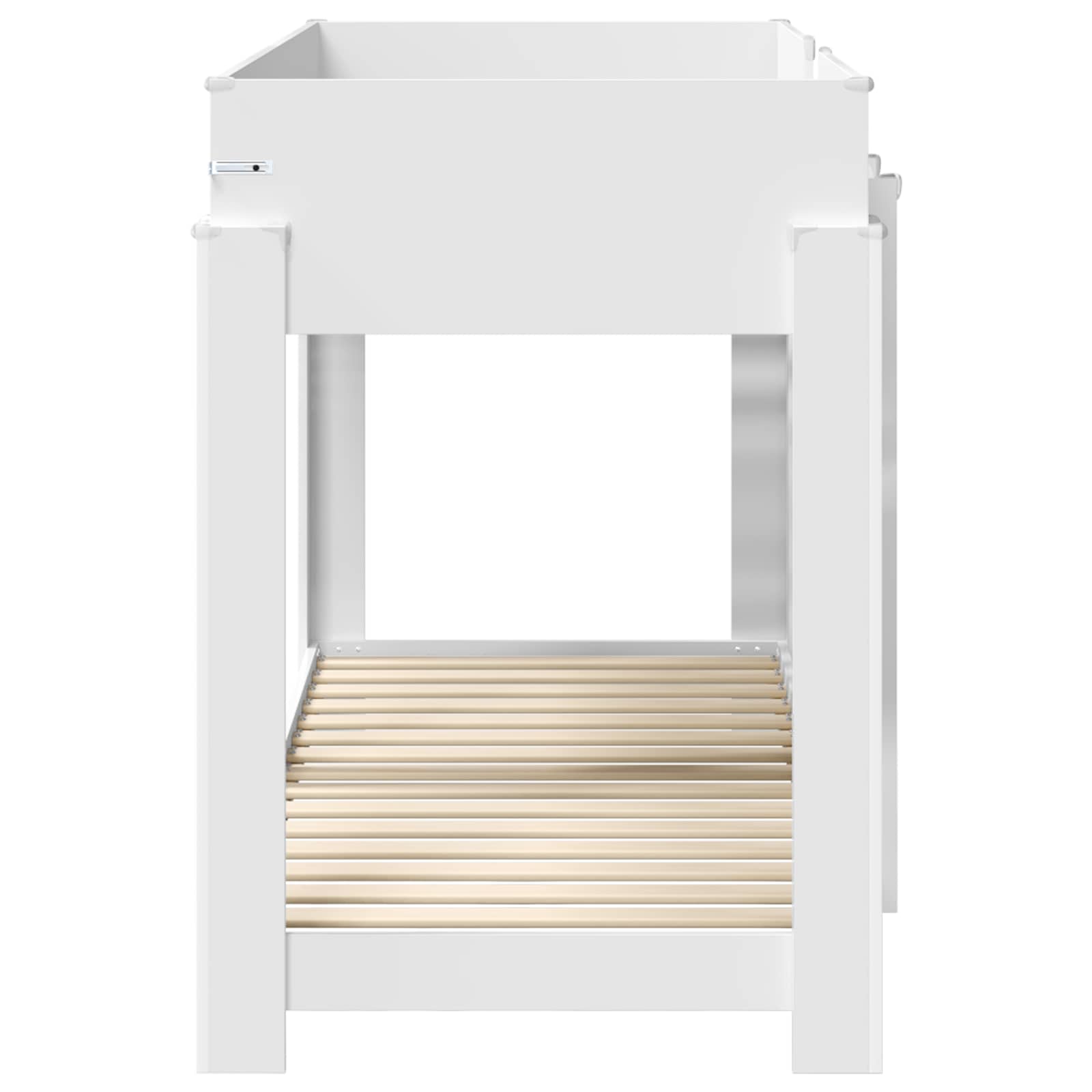 Bunk Bed voor Kinderen met matras Wit 80 x 190 cm Bewerkt hout