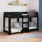 Stapelbed 75x190 cm zwart eiken