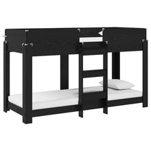 Bunk Bed voor Kinderen Zwart Eiken 80 x 190 cm Bewerkt hout