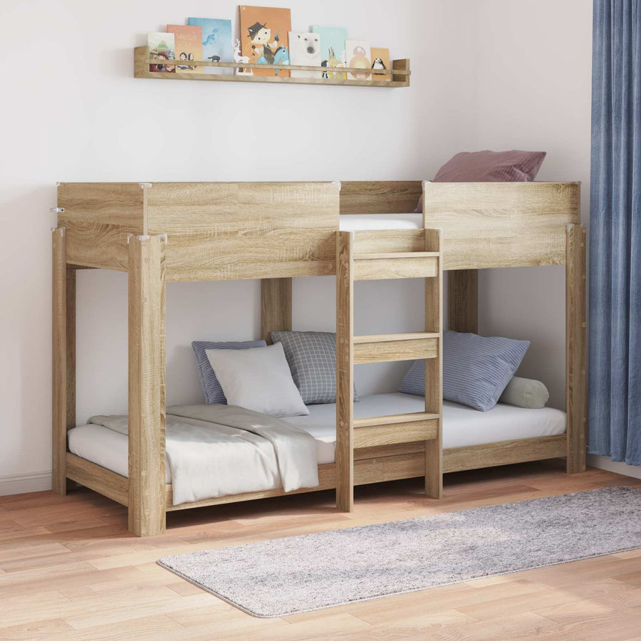 Bunk Bed voor Kinderen Sonoma Eiken 80 x 190 cm Bewerkt hout