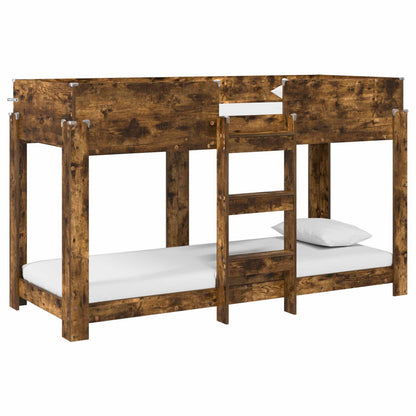 Bunk Bed voor Kinderen Gerookt eiken 80 x 190 cm Bewerkt hout