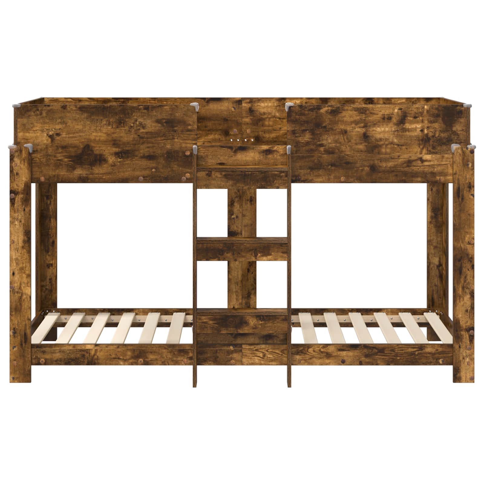 Bunk Bed voor Kinderen Gerookt eiken 80 x 190 cm Bewerkt hout