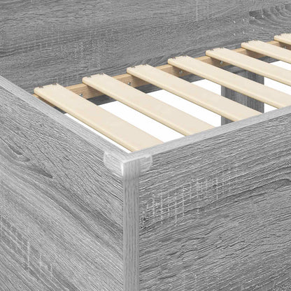 Bunk Bed voor Kinderen Grijs Sonoma 80 x 190 cm Bewerkt hout