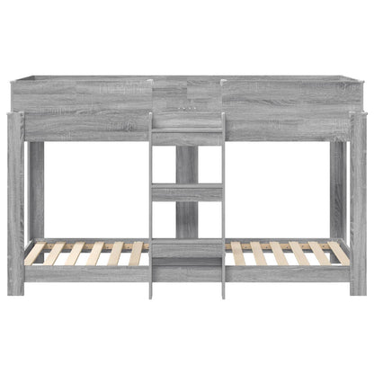 Bunk Bed voor Kinderen Grijs Sonoma 80 x 190 cm Bewerkt hout