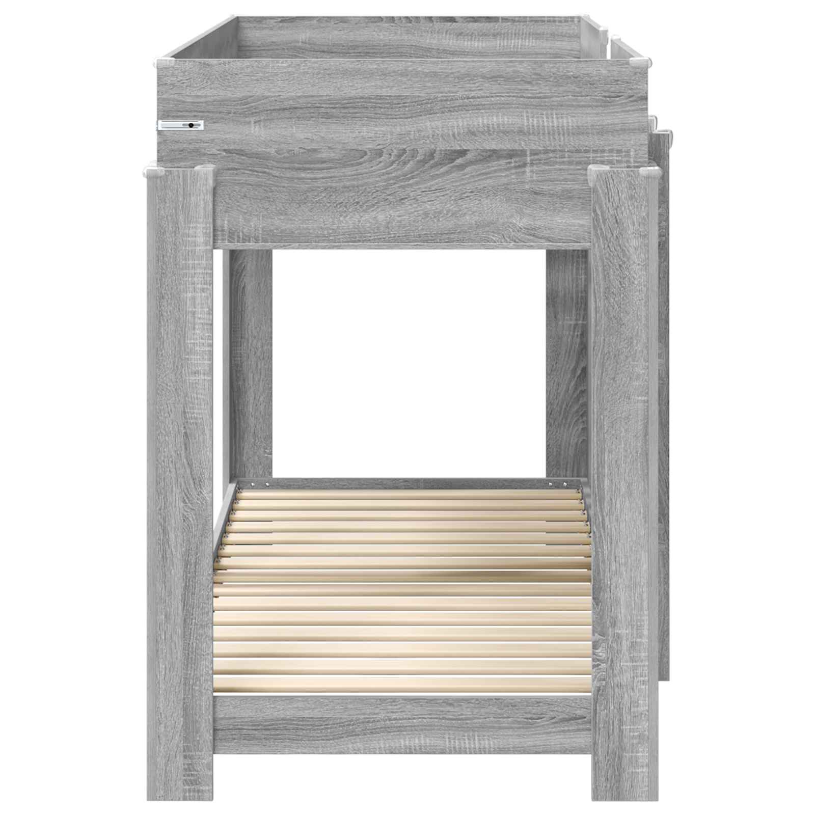 Bunk Bed voor Kinderen Grijs Sonoma 80 x 190 cm Bewerkt hout