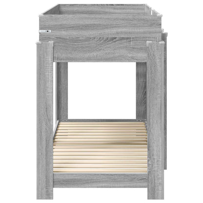 Bunk Bed voor Kinderen Grijs Sonoma 80 x 190 cm Bewerkt hout