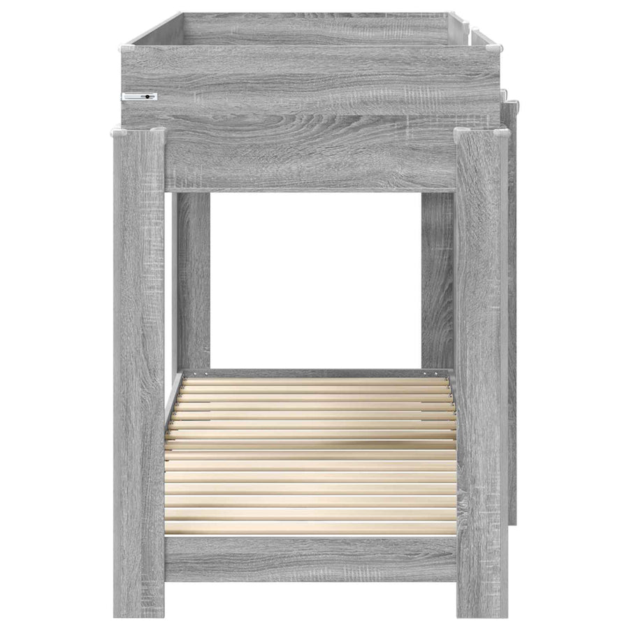 Bunk Bed voor Kinderen Grijs Sonoma 80 x 190 cm Bewerkt hout