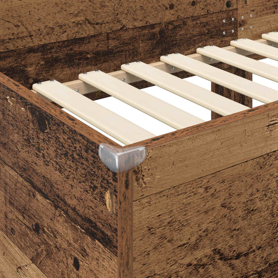 Bunk Bed voor Kinderen Oudhout 80 x 190 cm Bewerkt hout